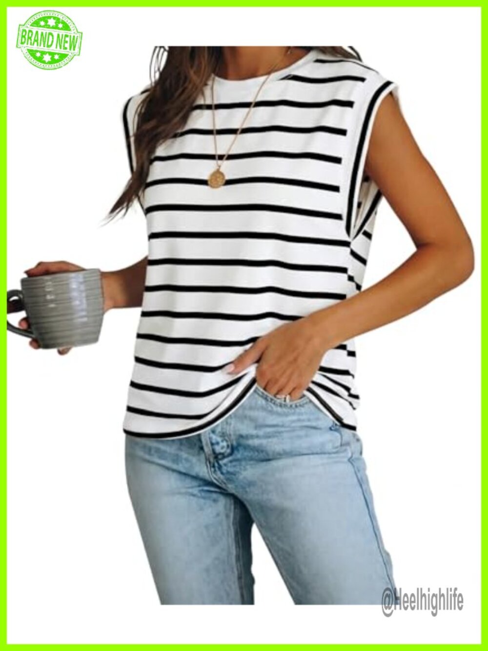 Cap Sleeve Tank Top Crew Neck Loose Fit Cotton Tee Casual Summer Shirt